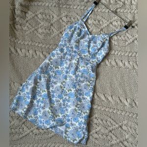 HOLISTER Baby Blue Floral Mini Dress